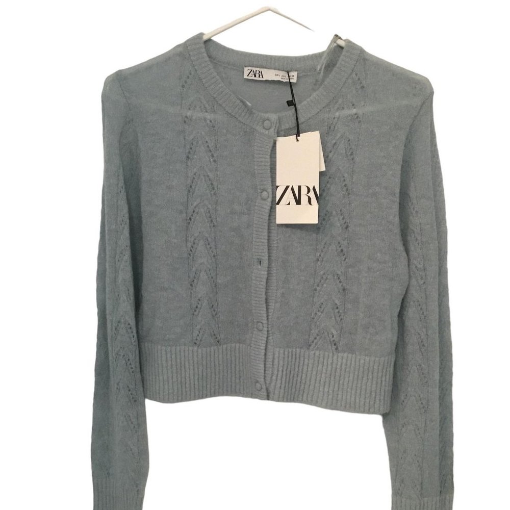 Women's Long Sleeved Cardigan, button up, Size Large
